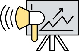 High-quality image of The Study Buddy logo featuring a magnifying glass and rising chart to promote educational success and study support on the platform.
