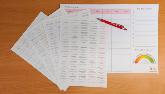 Desk Jotter & GCSE Revision Planning Labels