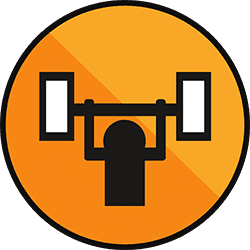 Barbell icon representing fitness and strength training on The Study Buddy website.
