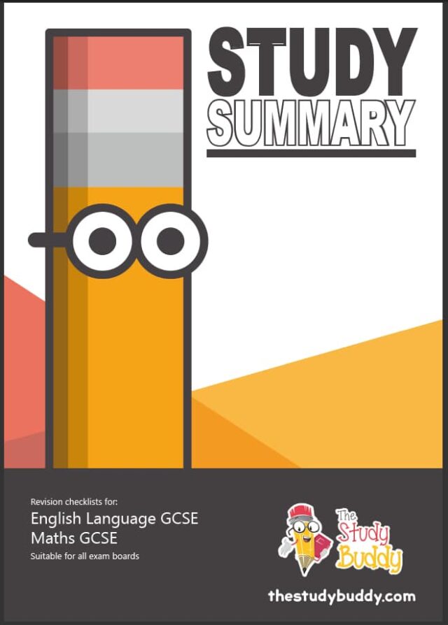 FREE - Maths and English Language GCSE Study Summary