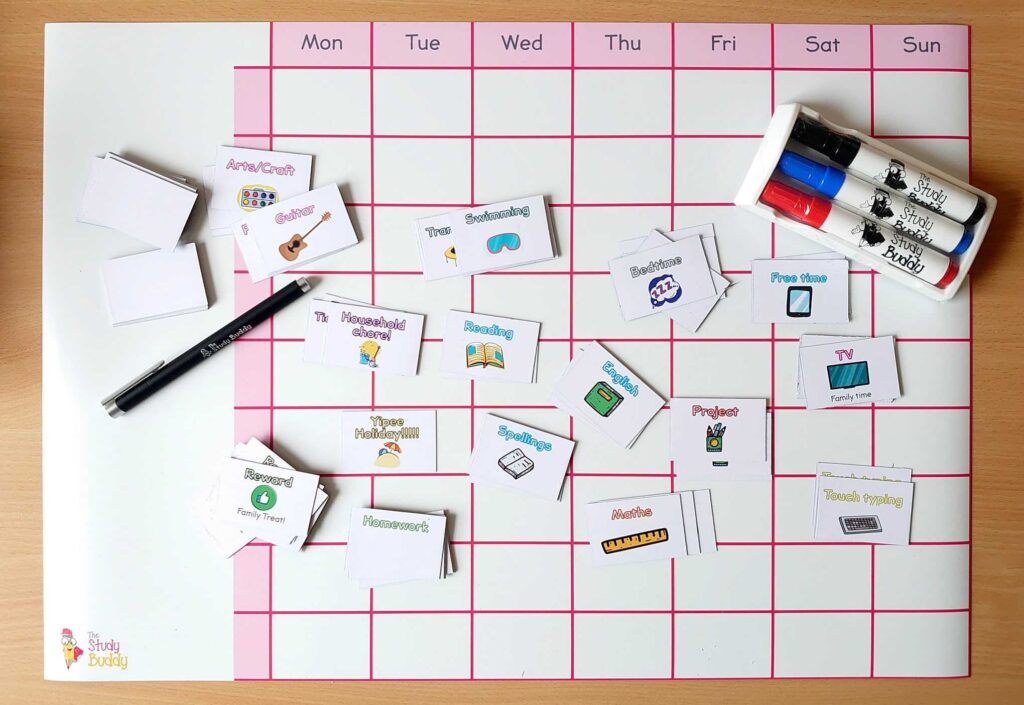 View of the Flexiboard with custom magnets